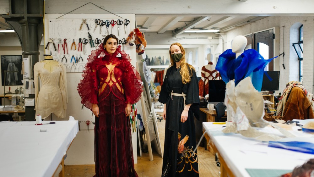 WWD’s Kuba Dabrowski visits Iris Van Herpen's Amsterdam atelier during the fitting for Dutch-Iranian musician Sevdaliza.