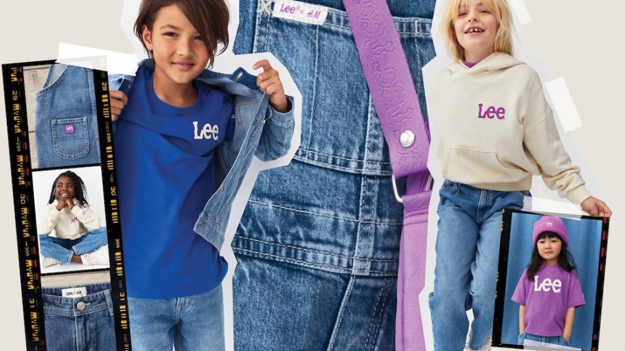 Lee and H&M are expanding their latest sustainable denim collection to include kids, in addition to men and women.
