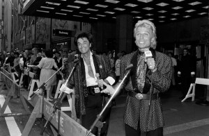 Entertainers Siegfried Fischbacher and Roy Horn dedicate "White Tiger Way" at New York's Radio City Music Hall on September 18, 1989.