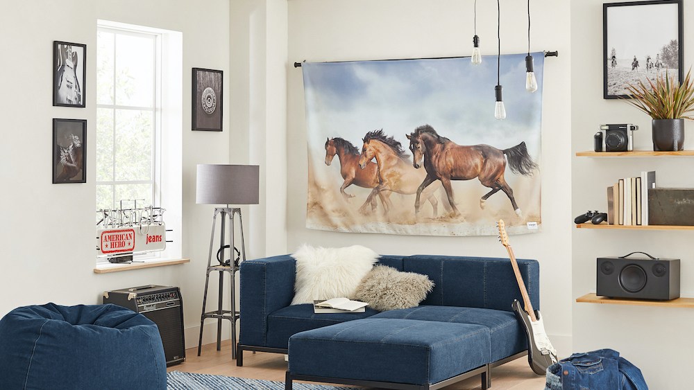 Heritage denim brand Wrangler entered the home goods fray this week with a limited-edition collection with Pottery Barn Teen.