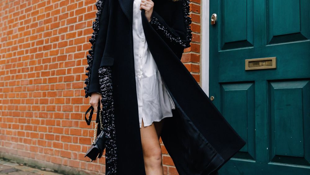Pixie Lott wearing a look from Pinko's "Reimagine by Patrick McDowell" capsule collection.