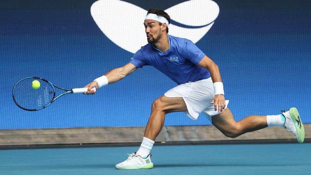 Fabio Fognini wore K-Swiss's new Ultrashot 3 tennis sneakers at the ATP Cup