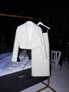 Backstage at Christian Siriano RTW Fall 2021.