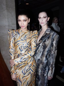 Backstage at Christian Siriano RTW Fall 2021.