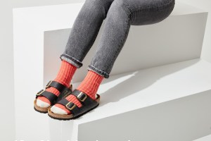 MSCHF's Birkinstock uses the leather from a destroyed Birkin bag as the straps for a Birkenstock sandal