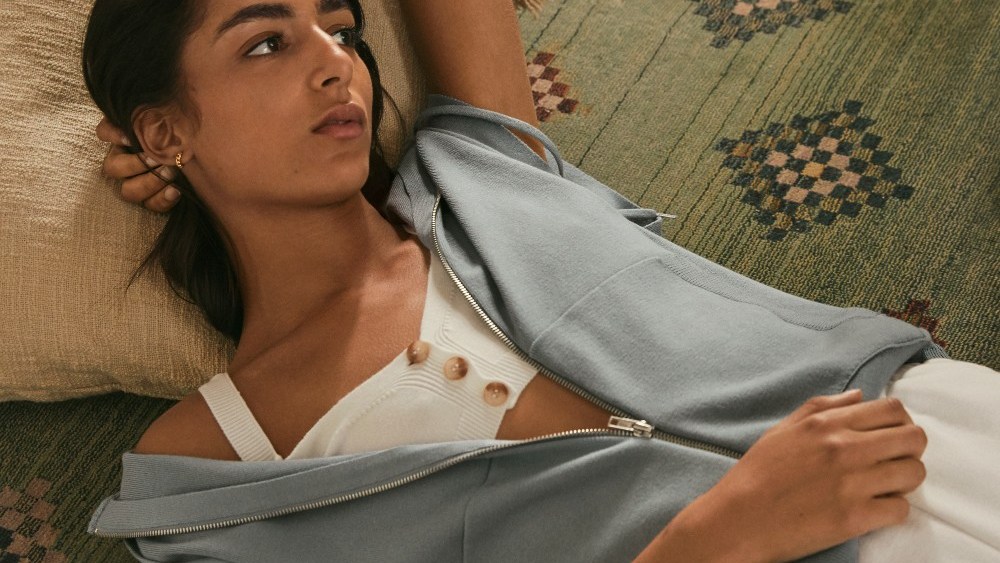 The Mango Comfy Collection includes fine-knit trousers and cardigans.
