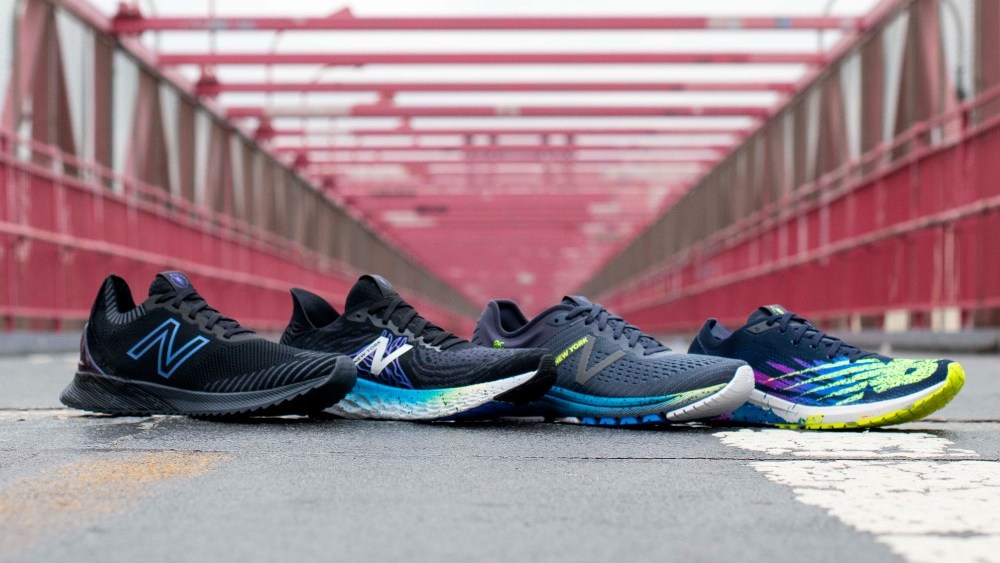 New Balance's shows often feature a capital "N" trademark on their side