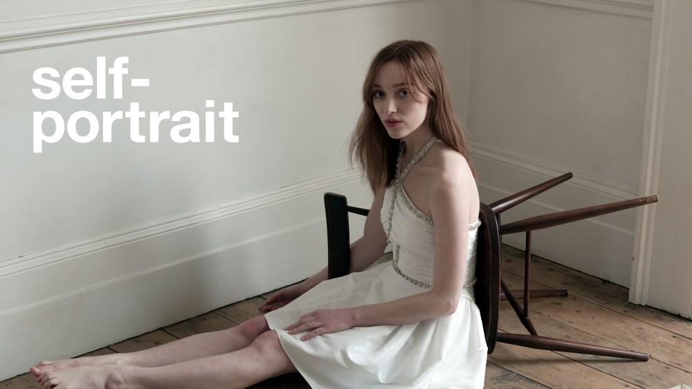 Phoebe Dynevor in Self-Portrait's fall 2021 ad campaign.
