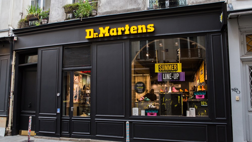 A Dr. Martens storefront.