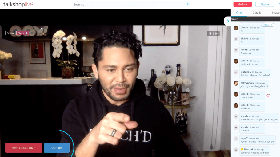 The TalkShopLive livestream commerce platform.