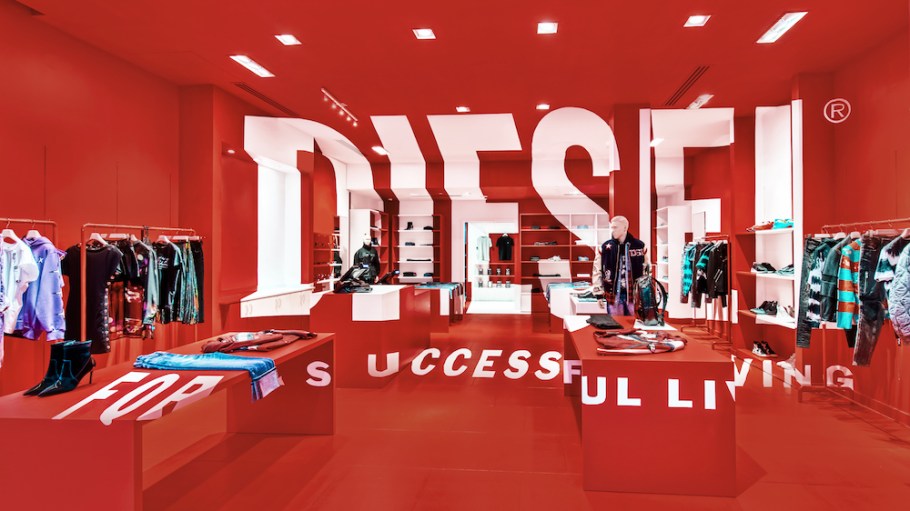 Under the vision of newly appointed creative director Glenn Martens, Diesel introduced a new popup retail concept that boldly places branding front and center.