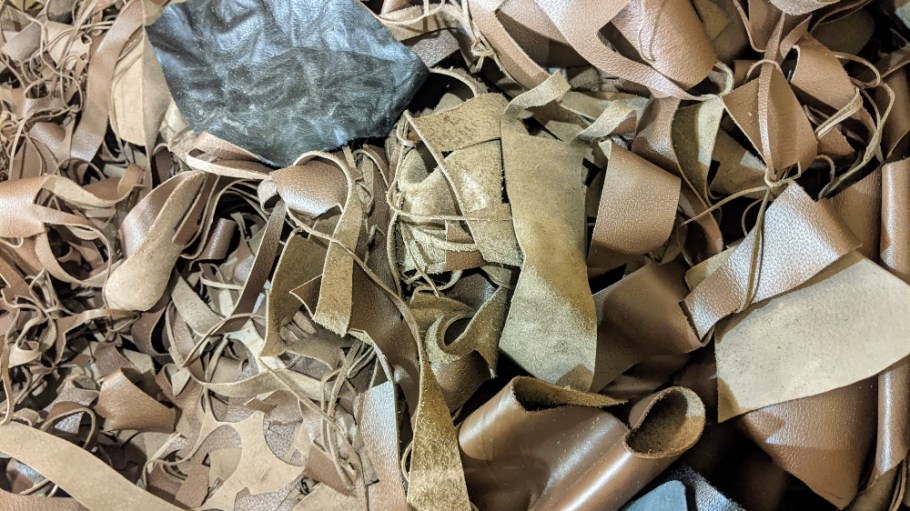 Enspire Leather recycles scraps into a more sustainable version of the animal skin.