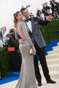 Gisele and Tom Brady, Red carpet arrivals at the 2017 Met Gala: Rei Kawakubo/Comme des Garcons, May 1st, 2017.