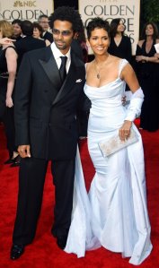 (dpa) - Oscar winner Halle Berry and her husband Eric Benet arrive at the 60th Golden Globe Awards in Beverly Hills, 19 January 2003. Photo by: Hubert Boesl/picture-alliance/dpa/AP Images