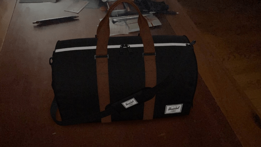 A rendering of the Herschel Novel duffel via the Vertebrae Axis platform.