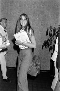Jane Fonda attends a party in New York City on July 12, 1976.