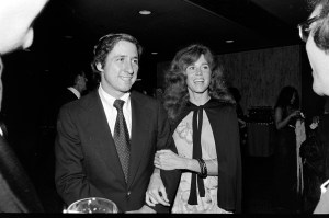 Tom Hayden and Jane Fonda attend an event at the Century Plaza Hotel in Los Angeles, California, on October 23, 1977.