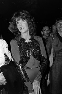 Jane Fonda (foreground) attends an event in Hollywood, California, on December 9, 1981.