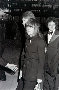 Donald Sutherland (partially obscured) and Jane Fonda (C) arrive at the Dorothy Chandler Pavillion in Los Angeles for the 44th Academy Awards on April 10, 1972.