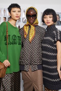 Backstage at Max Mara RTW Fall 2021
