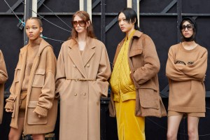 Backstage at Max Mara RTW Fall 2021