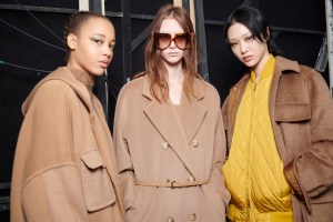 Backstage at Max Mara RTW Fall 2021