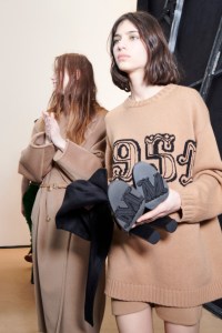 Backstage at Max Mara RTW Fall 2021