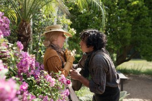 Tilda Swinton and Dev Patel in the film THE PERSONAL HISTORY OF DAVID COPPERFIELD. Photo by Dean Rogers. © 2020 20th Century Studios All Rights Reserved