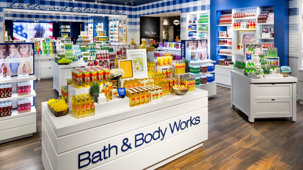 inside a bath & body works store