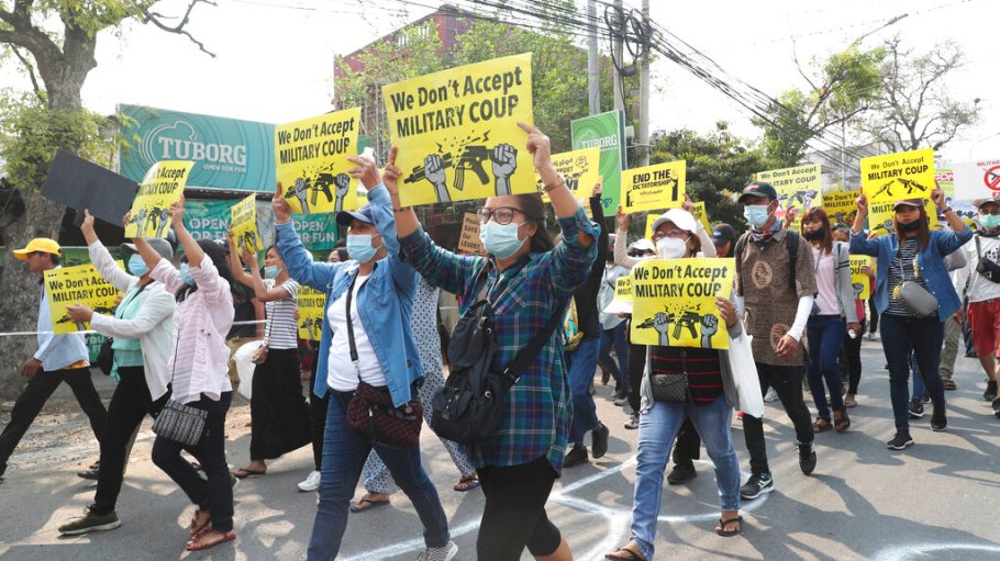 In a spate of protest-related violence, 38 people died over the weekend in Myanmar as dozens of Chinese-financed factories were vandalized.