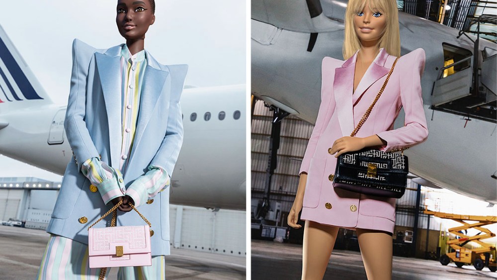 A look at Balmain's collaboration with Barbie featuring CGI dolls.