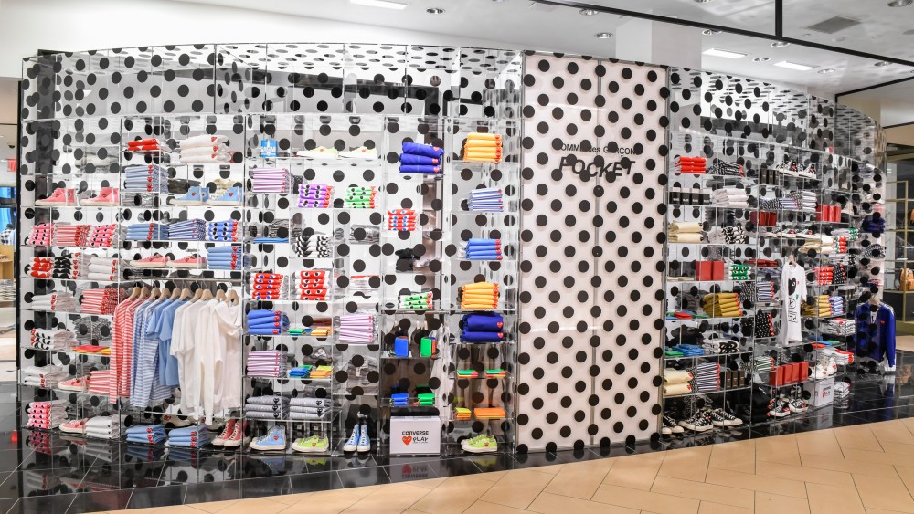 The Comme des Garçons "Pocket" shop at Bloomingdale's.