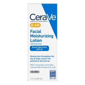 CeraVe AM Facial Moisturizing Lotion SPF 30, best Fragrance Free Moisturizers