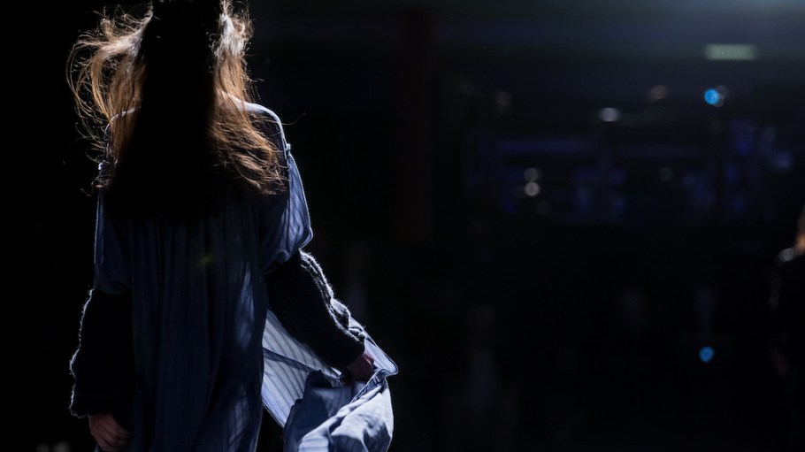 model on a runway