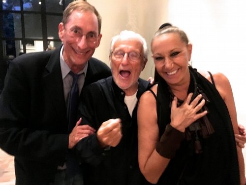 Howard Silver (left) with designers Stan Herman and Donna Karan.