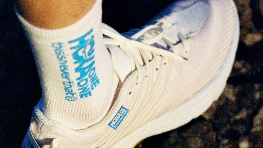 Hoka One One collaborated with Thisisneverthat on a new colorway of its Speedgoat 4 trail running shoe