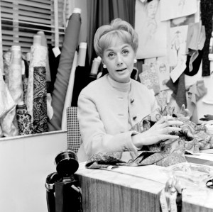 American fashion designer Anne Klein during an interview at her New York offices on April 9, 1962.