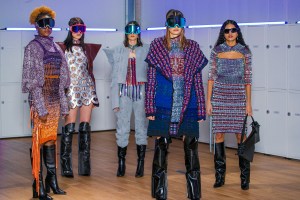 Looks from knitwear designer Shari Lemses.