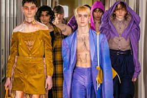 Looks from menswear designer Jiang Sybil.