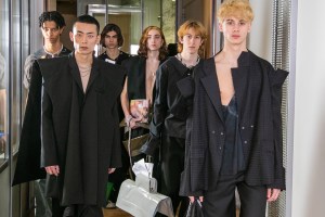 Looks from menswear designer Miao Luhui.
