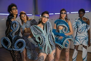 Looks from knitwear designer James Giltner.