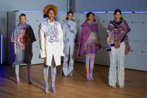 Looks from knitwear designer Lucie Favreau.