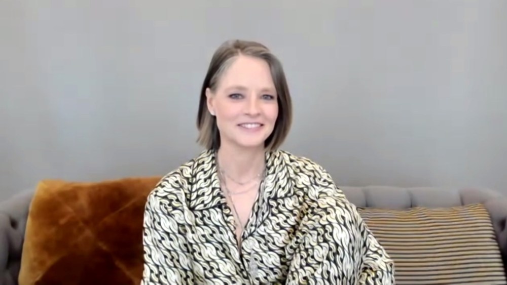 78th ANNUAL GOLDEN GLOBE AWARDS -- Pictured in this screen grab: Jodie Foster, winner of Best Actress in a Supporting Role in Any Motion Picture for “The Mauritanian”, speaks at the 78th Annual Golden Globe Awards on February 28, 2021. -- (Photo by: NBC)