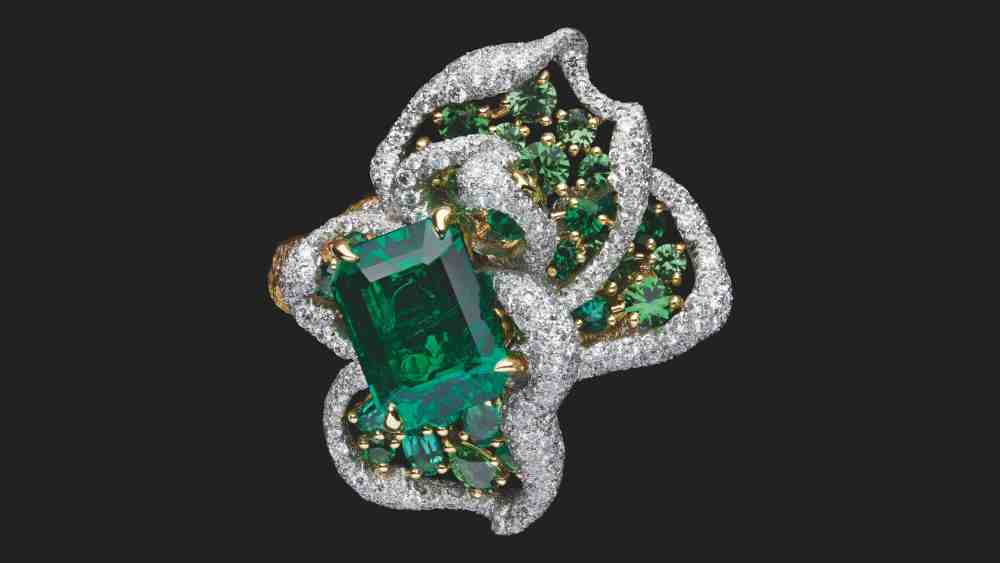 RoseDior emerald ring