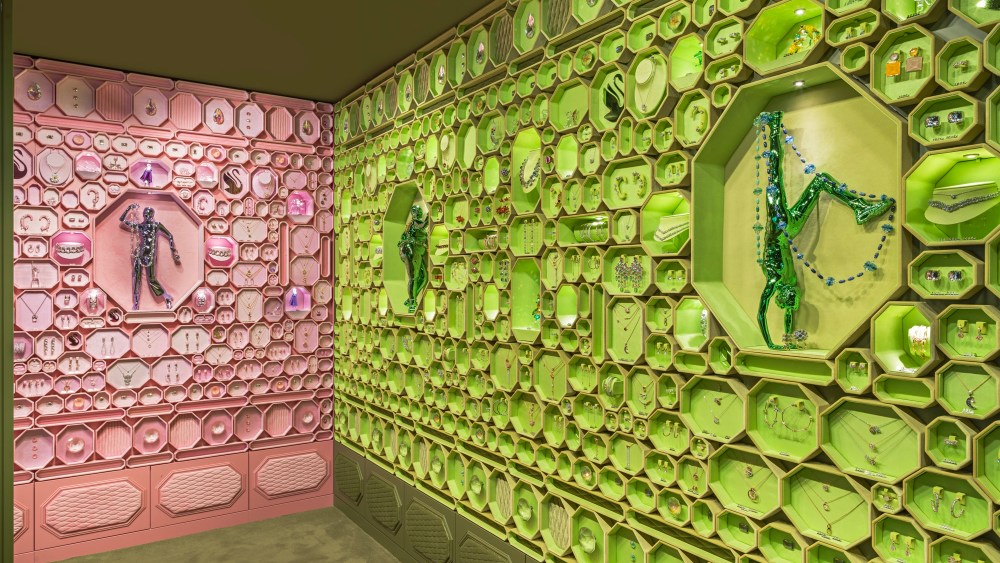 Interior of a Swarovski store in Paris