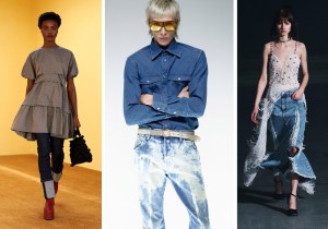 Relaxed fits, rolled cuffs and sparkle provided an update in F/W 21-22 European denim collections.