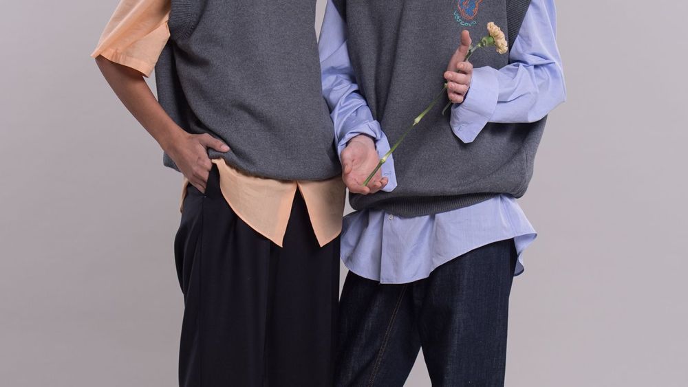 A look from the Vescovo fall 2021 collection presented at White Milano.