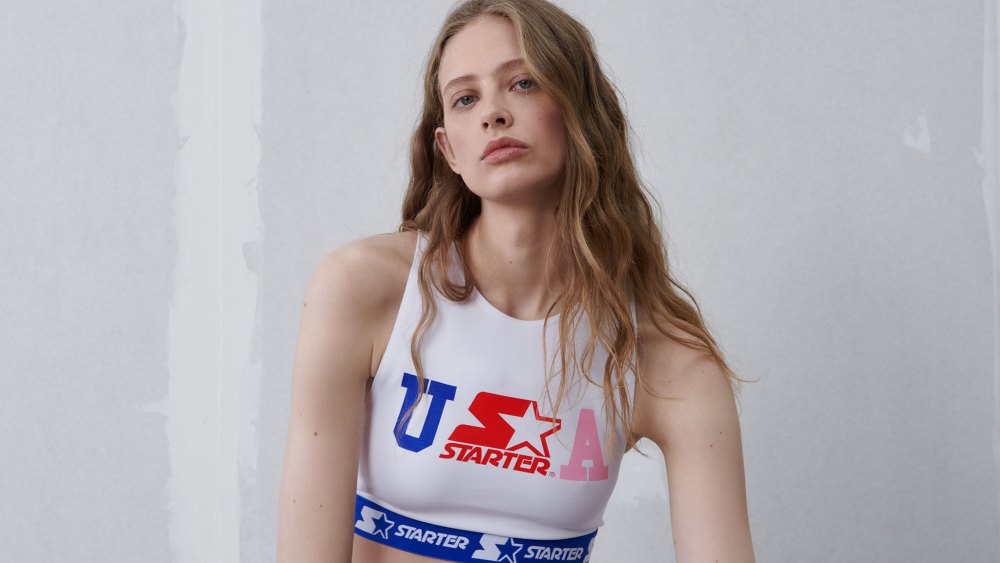 A look from the Zara x Starter capsule collection.