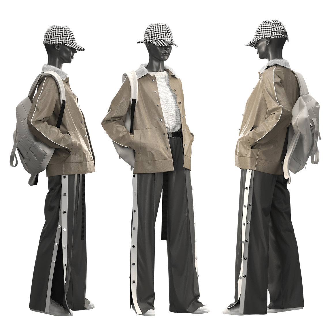 The 3D product components that brands can provide to UNIFi3D at the start include block/2D pattern, tech pack, digital avatar, fabric swatch, trims and artwork. If a brand doesn’t already have these, UNIFi3D will either help them identify sources or help them create them.