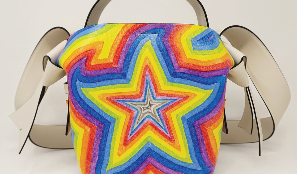 One of the handbags from the Acne Studios X Ben Quinn collaboration.